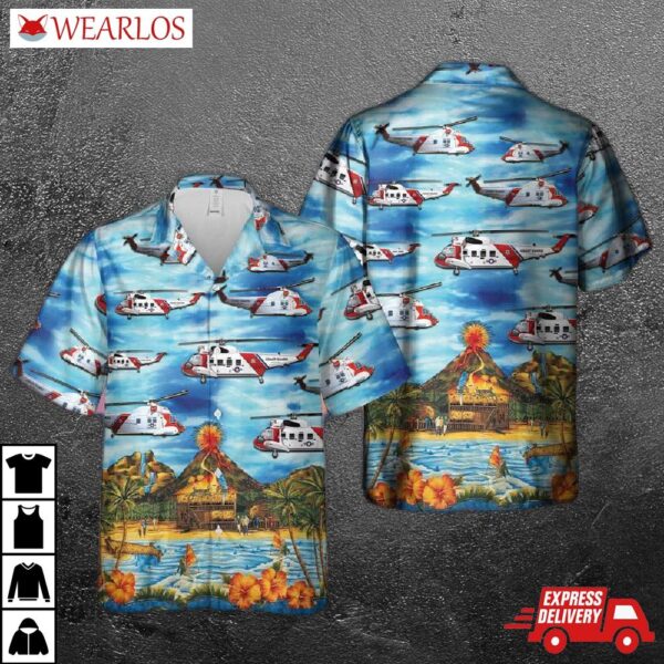 Us Coast Guard Sikorsky Hh-52 Seaguard Helicopter Hawaiian Shirt