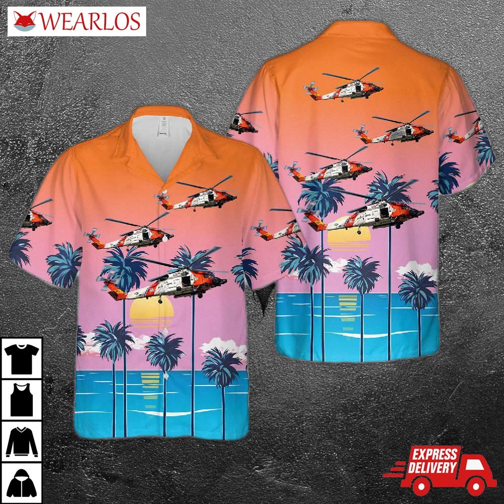 Us Coast Guard Sikorsky Hh-60j Jayhawk (s-70b-5) Hawaiian Shirt