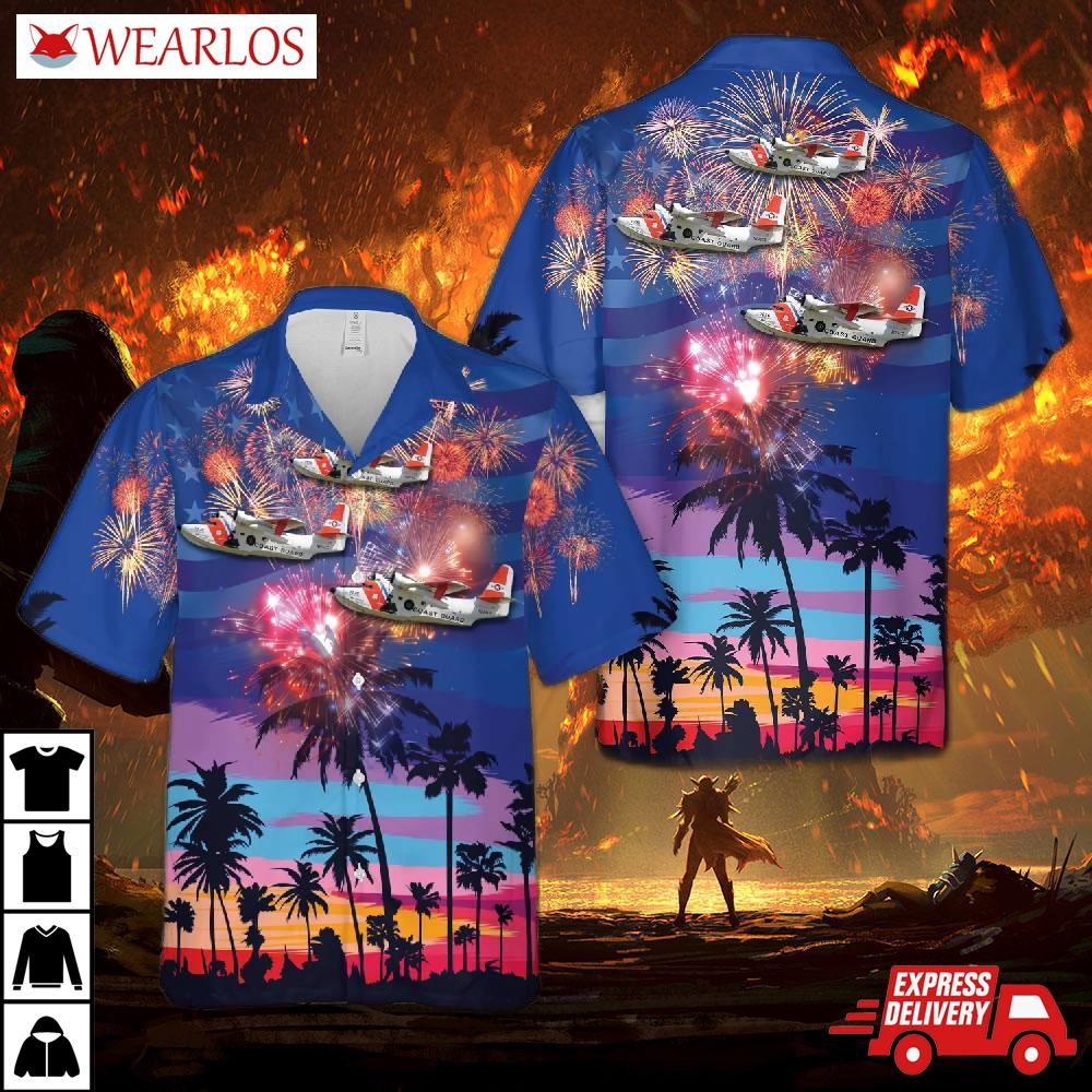 Us Coast Guard (uscg) Grumman Hu-16b Albatross. 4th Of July Hawaiian Shirt