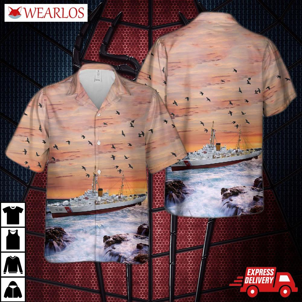 Us Coast Guard Uscgc Campbell (wpg-32) Hawaiian Shirt