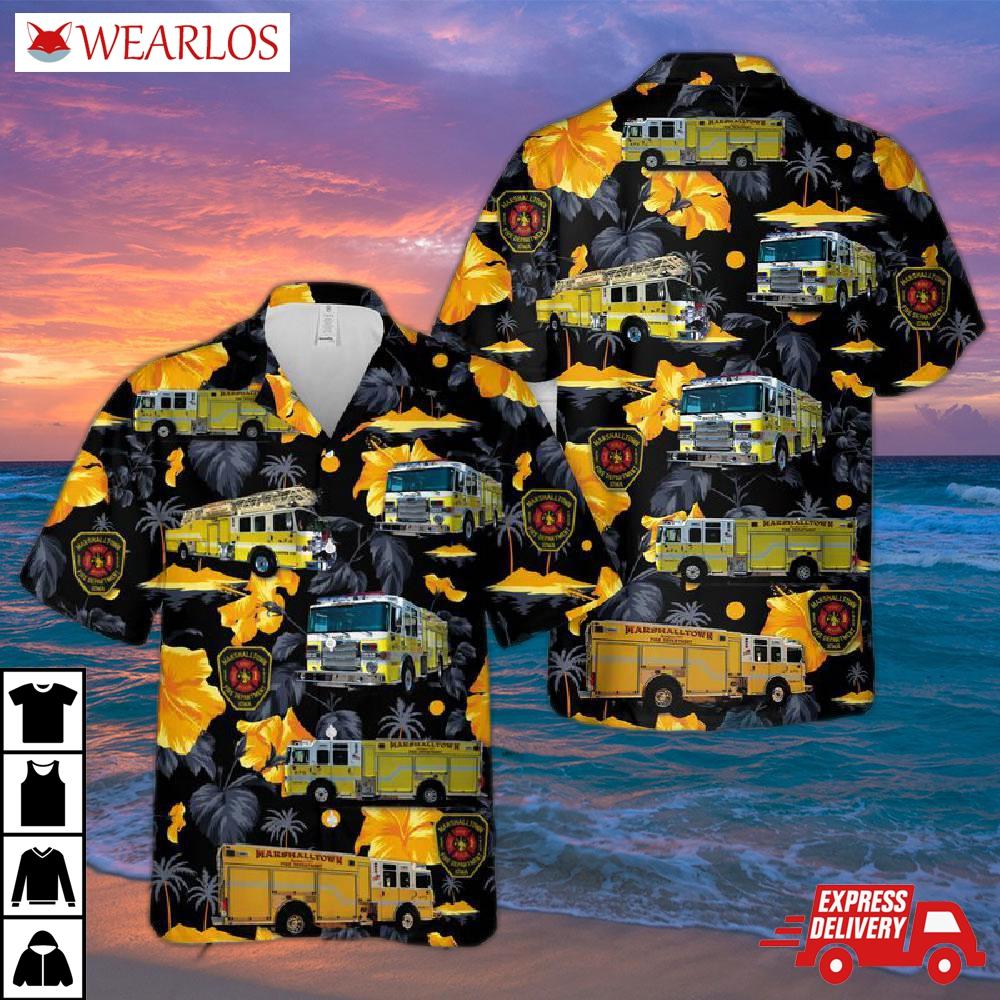 Us Iowa Marshalltown Fire Department Hawaiian Shirt