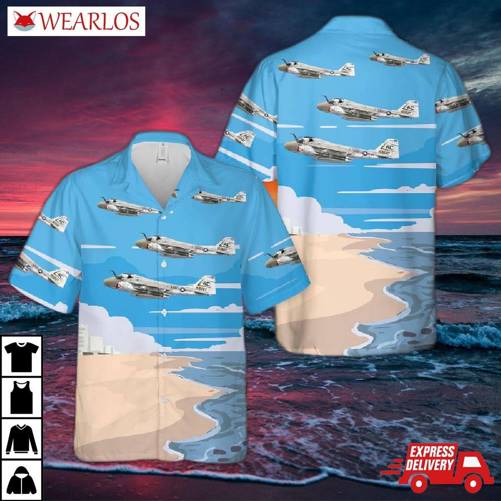 Us Navy A-6 Intruder Of Va-75 Sunday Punchers Hawaiian Shirt