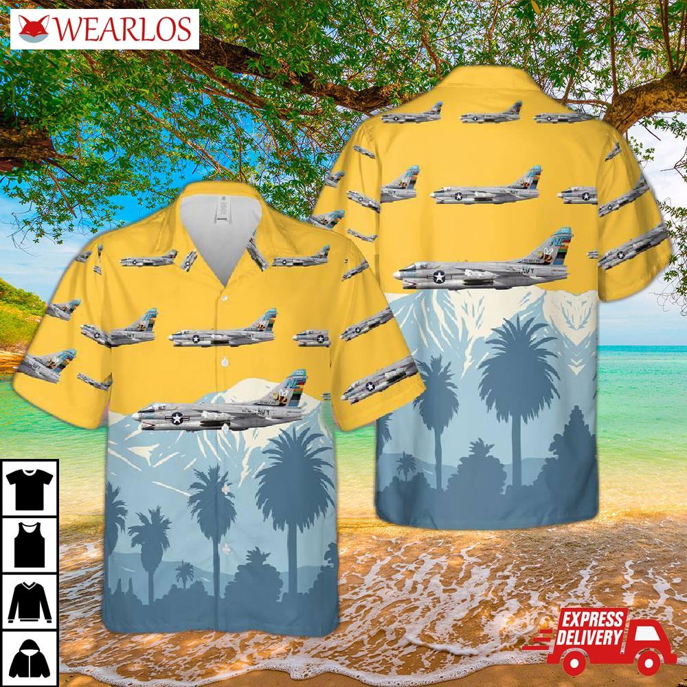 Us Navy A-7e Corsair Ii Of Va-113 Stingers Hawaiian Shirt