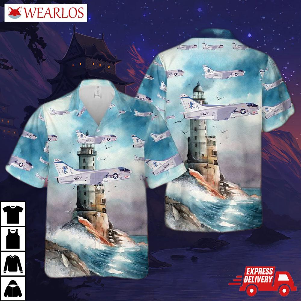 Us Navy A-7e Corsair Ii Of Va-15 Hawaiian Shirt