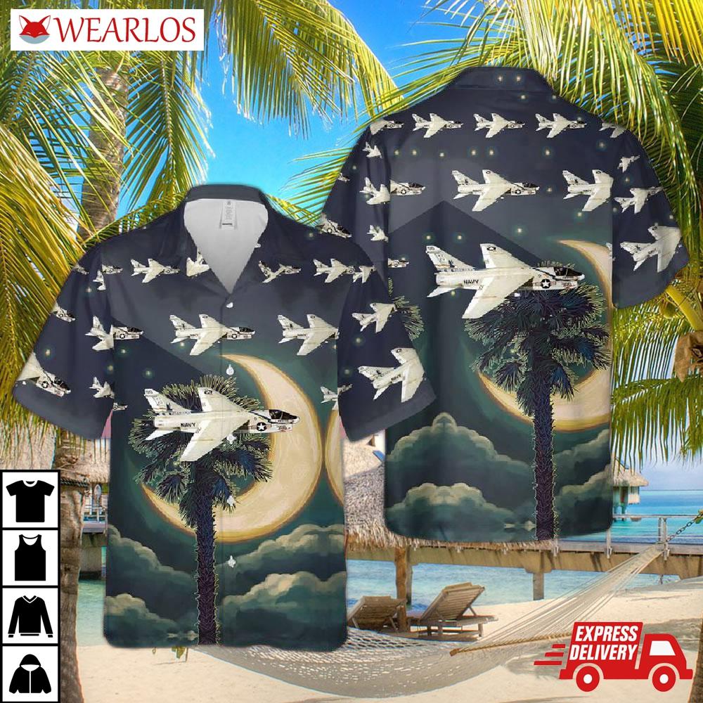 Us Navy A-7e Corsair Ii Of Va-82 Marauders Hawaiian Shirt