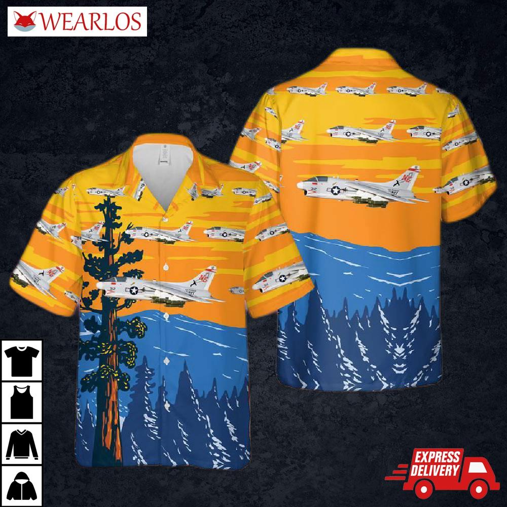 Us Navy A-7e Corsair Ii Of Vfa-147 Argonauts Hawaiian Shirt