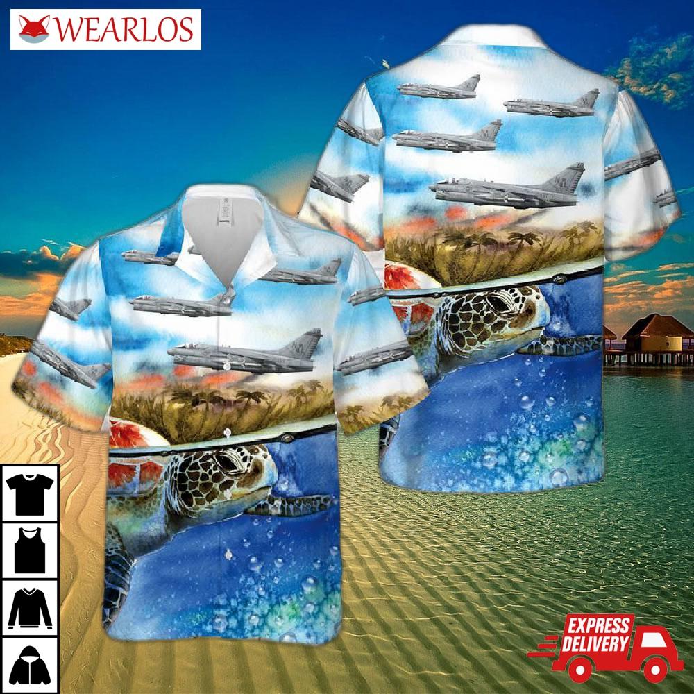 Us Navy A7e Corsair Ii Of Va-37 Royal Maces Hawaiian Shirt