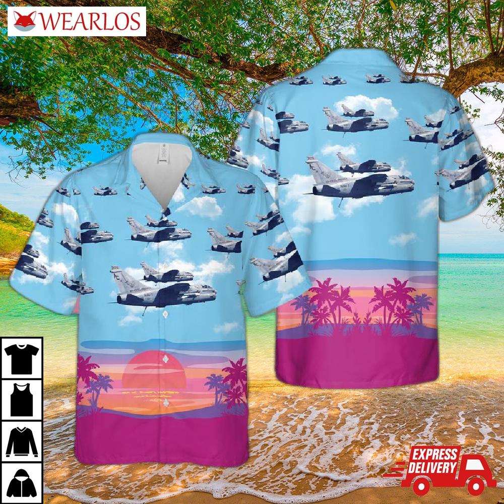 Us Navy A7e Corsair Ii Of Va-46 Clansmen Hawaiian Shirt