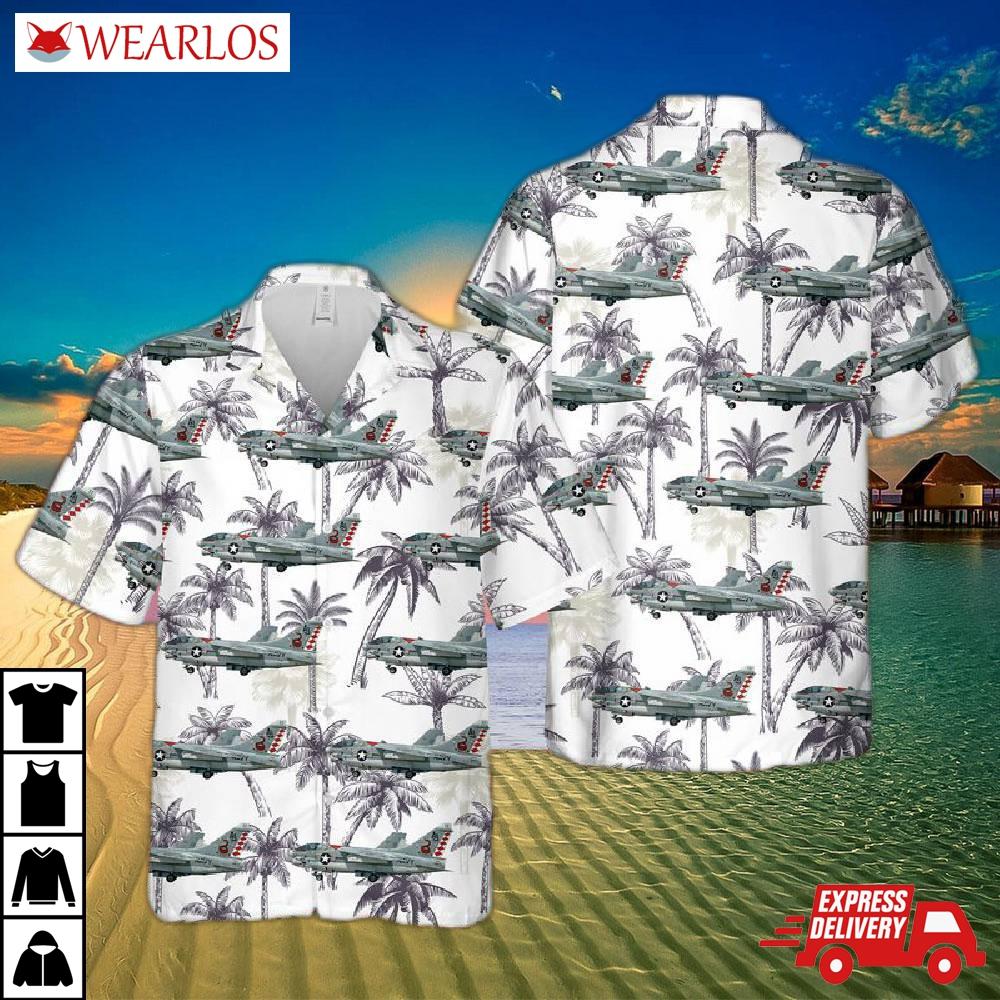 Us Navy A7e Corsair Ii Of Va-86 Sidewinders Hawaiian Shirt