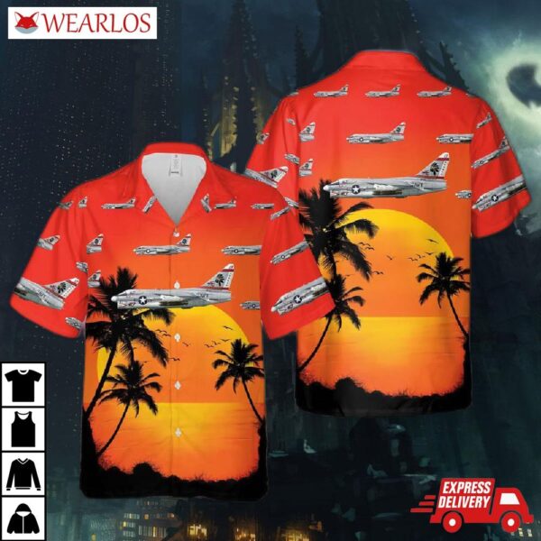 Us Navy A7e Corsair Ii Of Va-87 Golden Warriors Hawaiian Shirt