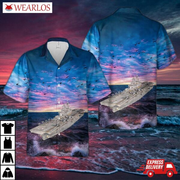 Us Navy America-class Amphibious Assault Ship Hawaiian Shirt