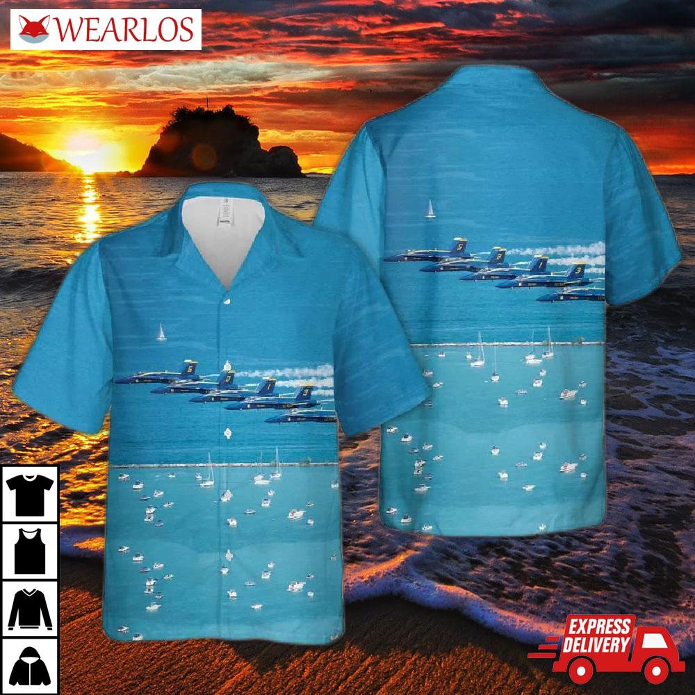 Us Navy Blue Angels Air And Water Show Hawaiian Shirt
