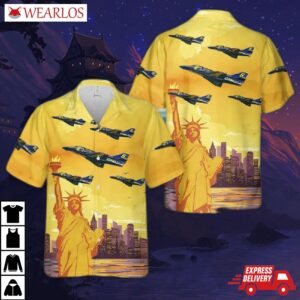 Us Navy Blue Angels Douglas A-4f Skyhawks Hawaiian Shirt