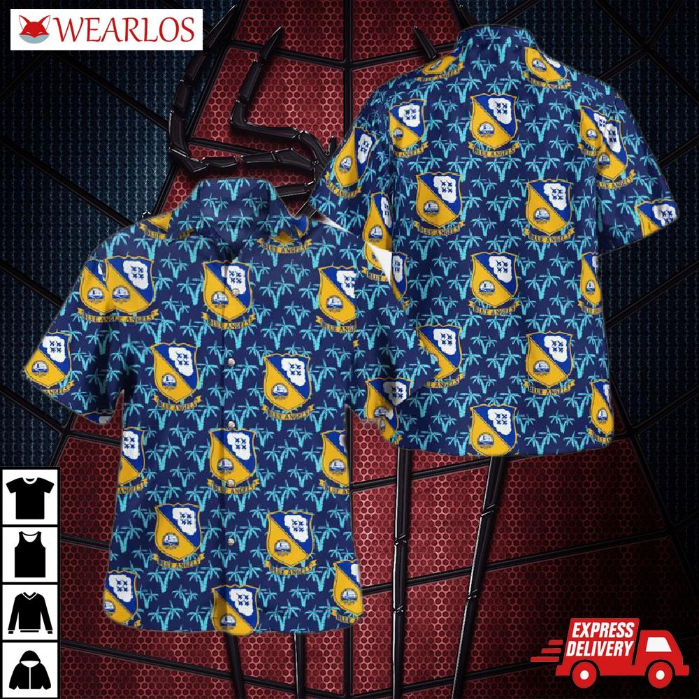 Us Navy Blue Angels Hawaiian Shirt