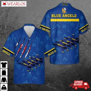 Us Navy Blue Angels Hawaiian Shirt