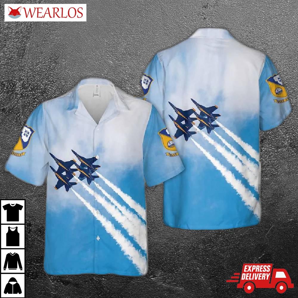 Us Navy Blue Angels Hawaiian Shirt