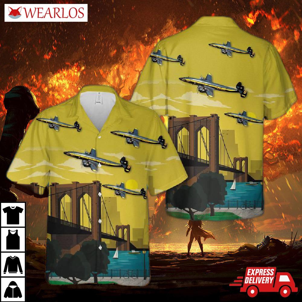 Us Navy Blue Angels Lockheed C-121 Hawaiian Shirt