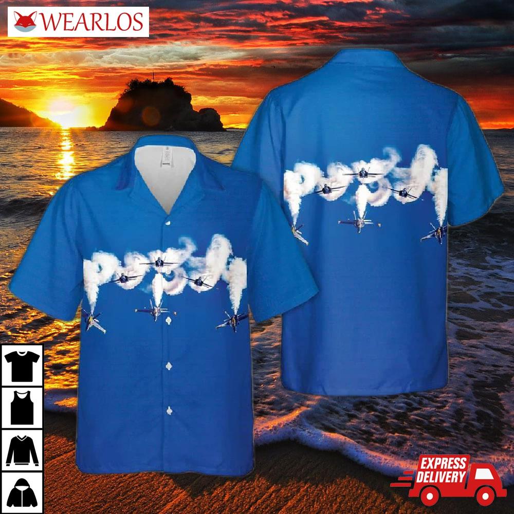 Us Navy Blue Angels Show Hawaiian Shirt