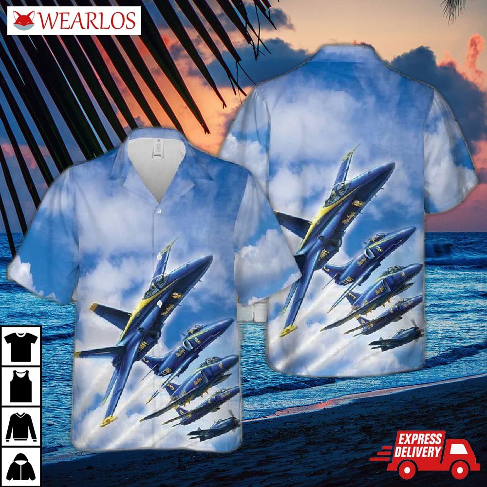Us Navy Blue Angels Show Hawaiian Shirt