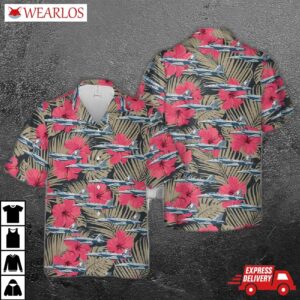 Us Navy Boeing Ea-18g Growler Of Electronic Attack Squadron 134 (vaq-134) Hawaiian Shirt