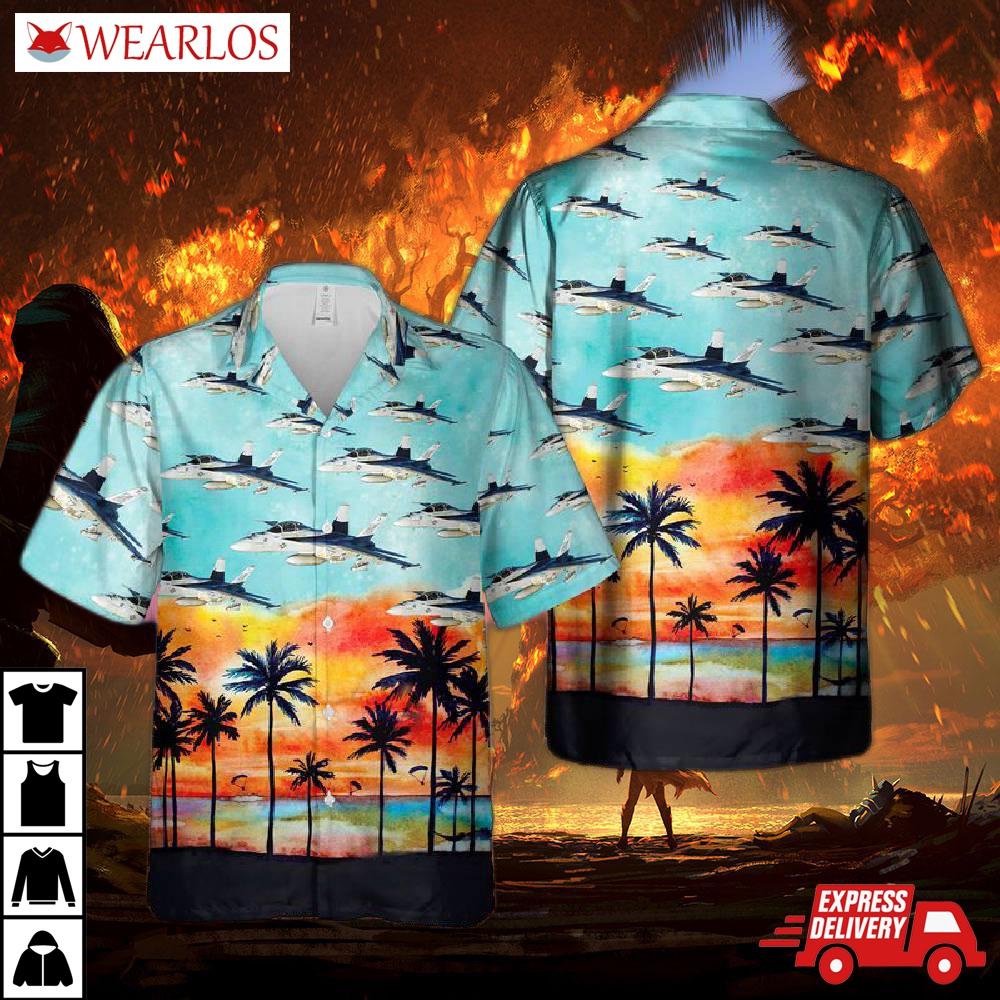 Us Navy Boeing Fa-18ef Super Hornet Hawaiian Shirt