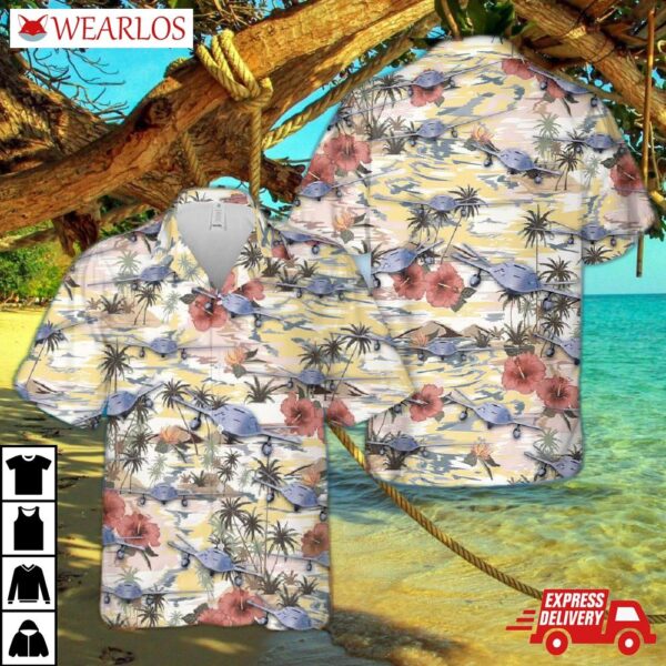 Us Navy Boeing Mq-25 Stingray Hawaiian Shirt