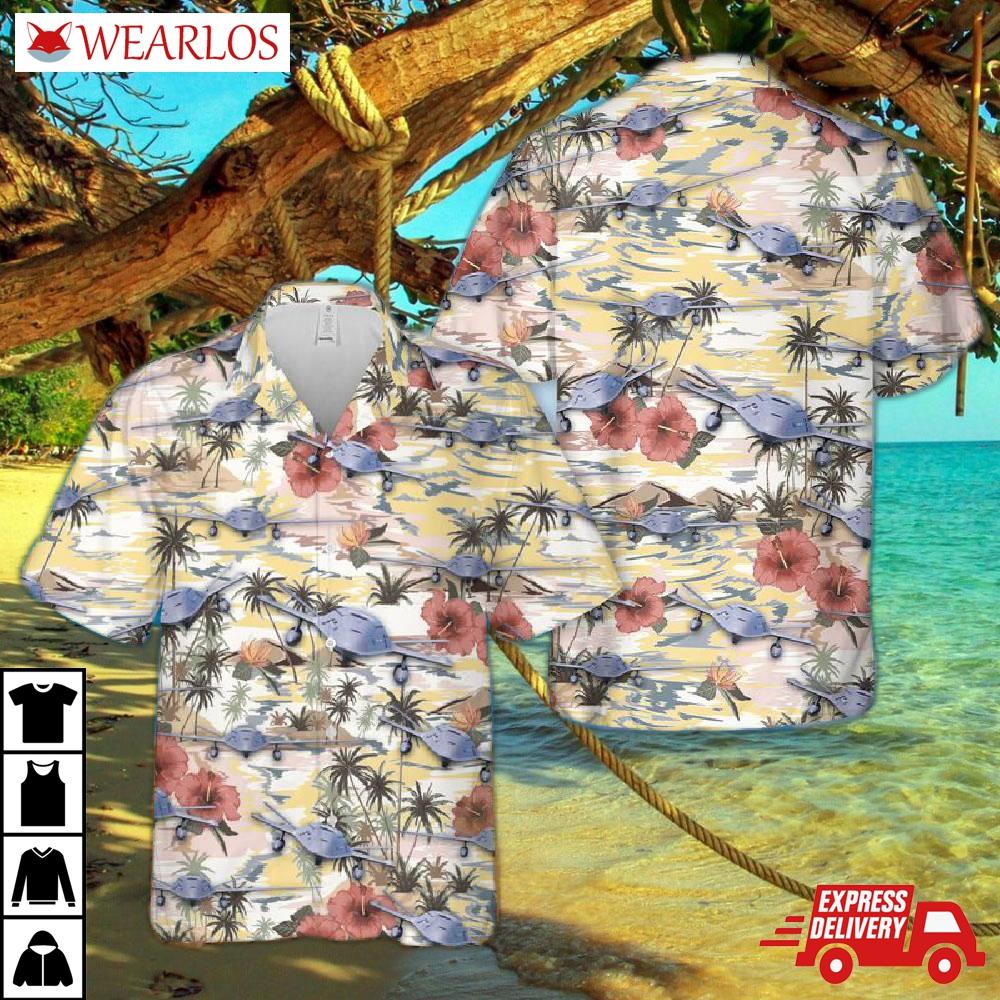 Us Navy Boeing Mq-25 Stingray Hawaiian Shirt