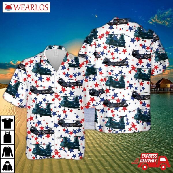 Us Navy Boeing Vertol Ch-46 Sea Knight 4th Of July Hawaiian Shirt
