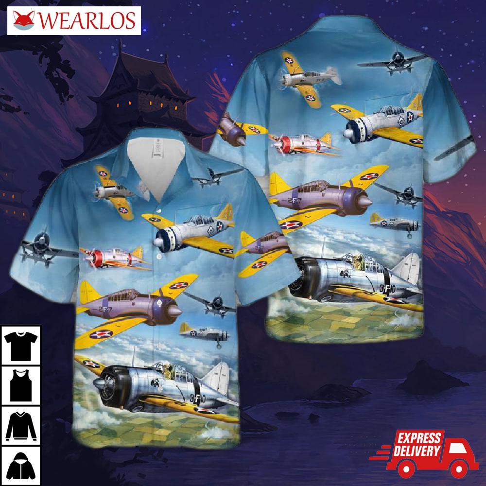 Us Navy Brewster F2a Buffalo Hawaiian Shirt