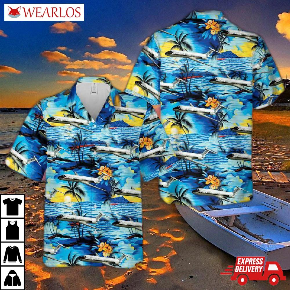 Us Navy C-9b Skytrain Ii Hawaiian Shirt