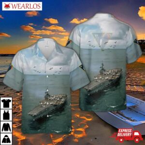 Us Navy Carrier Air Wing 17 (carairwing Seventeen) Cvw-17 Uss Forrestal (cv 59) Hawaiian Shirt
