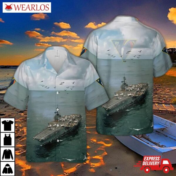 Us Navy Carrier Air Wing 17 (carairwing Seventeen) Cvw-17 Uss Forrestal (cv 59) Hawaiian Shirt