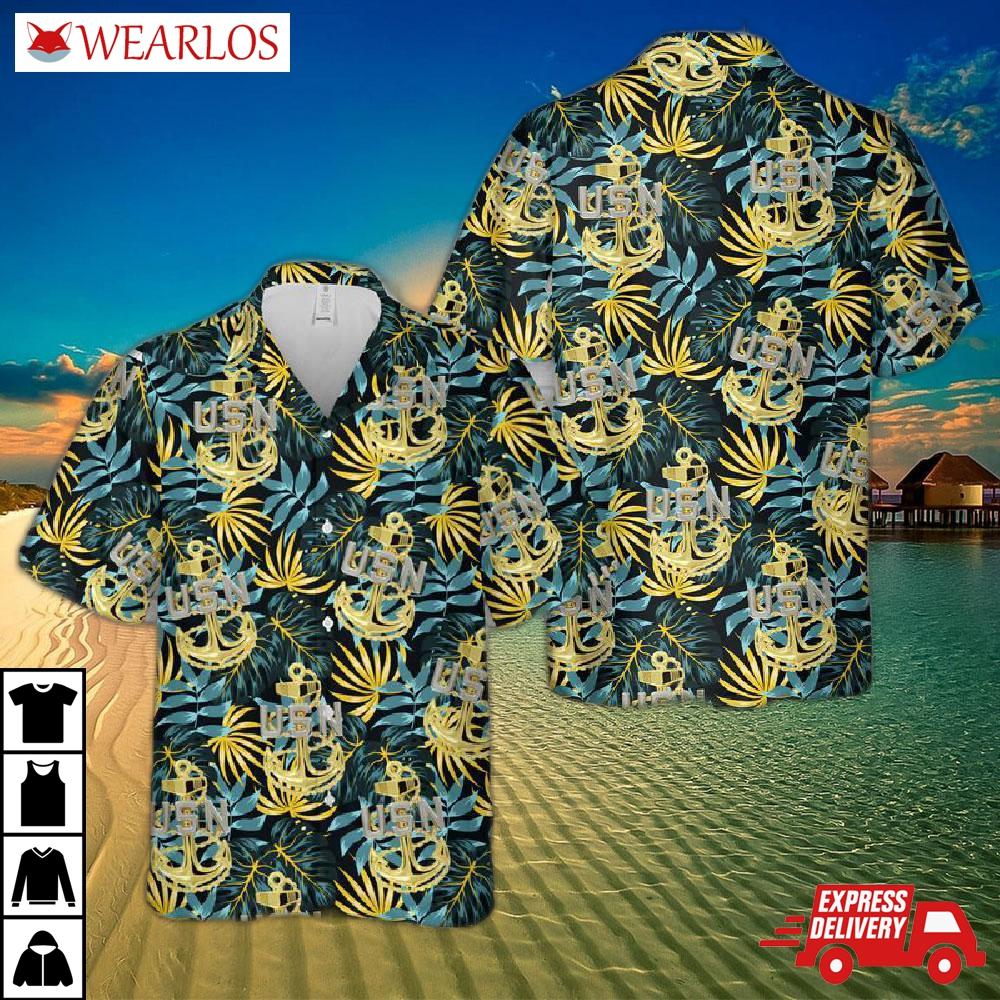 Us Navy Chief Anchor Hawaiian Shirt