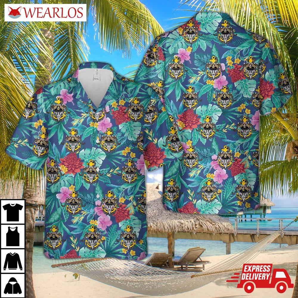 Us Navy Chief With Goat Head Anchor Hawaiian Shirt
