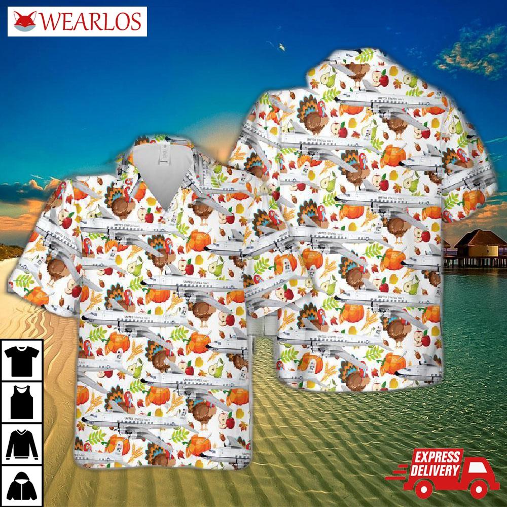 Us Navy Douglas C-118 Liftmaster Of Vr-21 Hawaiian Shirt
