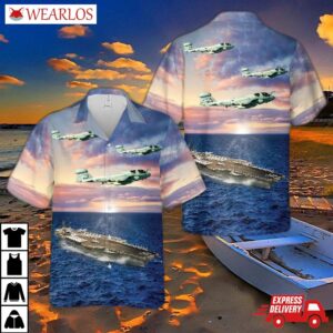 Us Navy Ea-6b Prowler Of Vaq-137 Rooks And Uss America (cv-66) Hawaiian Shirt