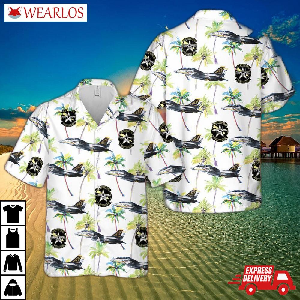 Us Navy F-14a Tomcat Of Vf-33 Starfighters Hawaiian Shirt