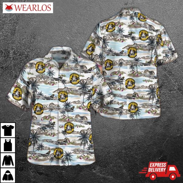 Us Navy F-14a Tomcat Of Vf-84 Jolly Rogers Hawaiian Shirt