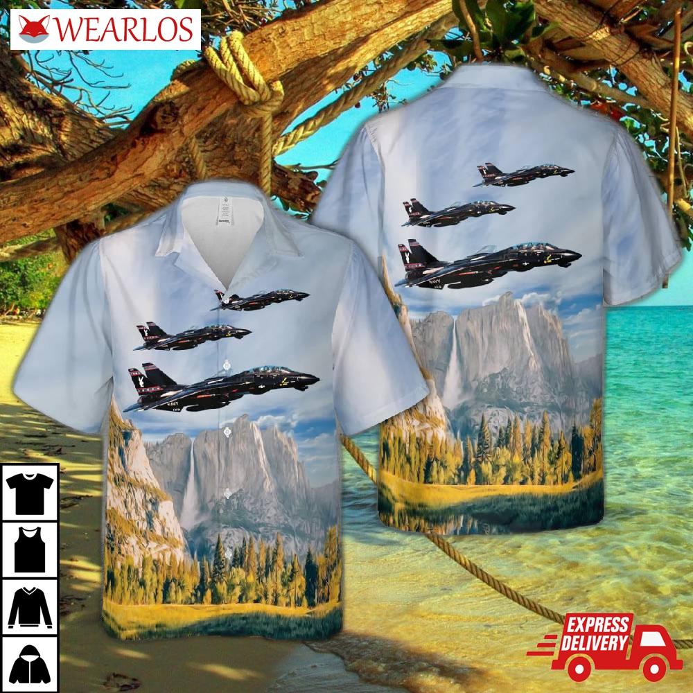 Us Navy F-14d Tomcat Vx-9 The Vampires Hawaiian Shirt