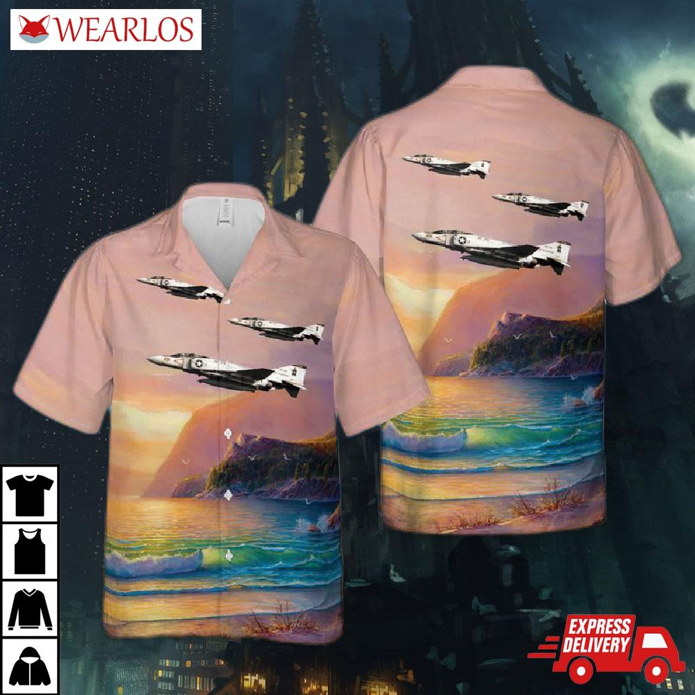 Us Navy F-4j Of Vf-74 Hawaiian Shirt