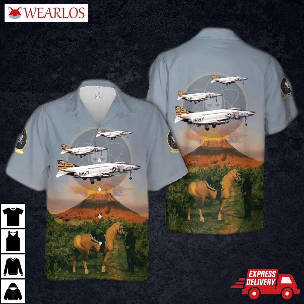 Us Navy Fighter Squadron 151 (fitron 151) Vf-151 'vigilantes' Hawaiian Shirt