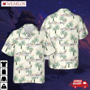 Us Navy Fj-3m Fury Of Vf-84 "jolly Rogers" Hawaiian Shirt
