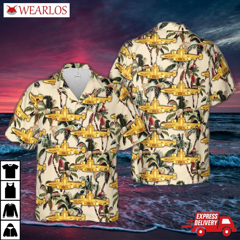 Us Navy Gold Ssbn Deterrent Patrol Insignia Hawaiian Shirt