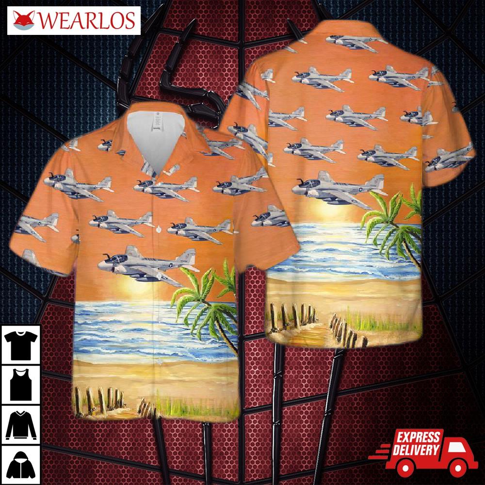 Us Navy Grumman A-6 Intruder Hawaiian Shirt