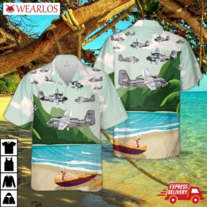 Us Navy Grumman C-1 Trader Cod Vrc-50 Hawaiian Shirt