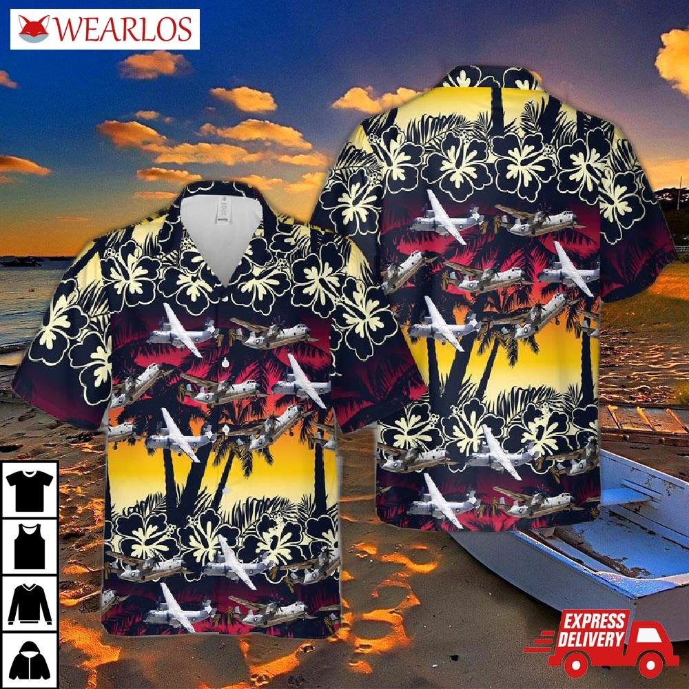 Us Navy Grumman C-2 Greyhound Hawaiian Shirt