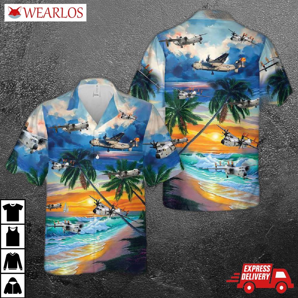 Us Navy Grumman C-2 Greyhound Hawaiian Shirt