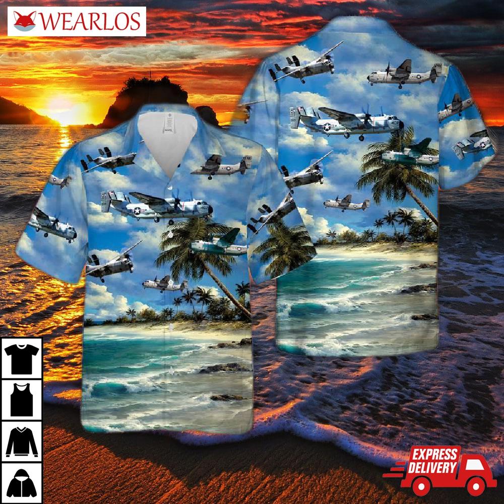 Us Navy Grumman C-2a Greyhound Vrc-50 (foo Dogs) Hawaiian Shirt
