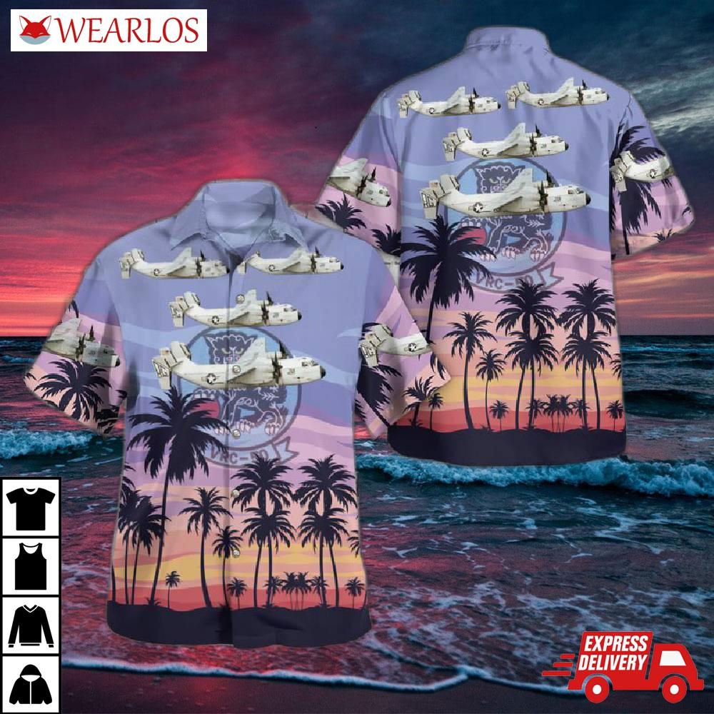 Us Navy Grumman C-2a Greyhound Vrc-50 (foo Dogs) Hawaiian Shirt