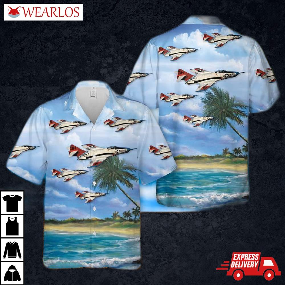 Us Navy Grumman F-9 Cougar Hawaiian Shirt